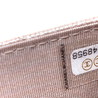 Chanel Iridescent Caviar Quilted Wallet On Chain WOC Beige 9 of 11