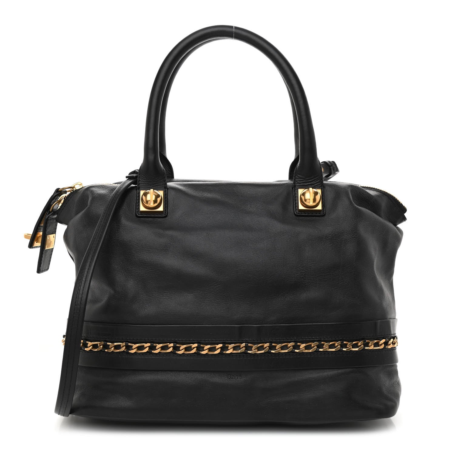 Chloe Calfskin Kira Convertible Bowler Bag Black 1 of 9