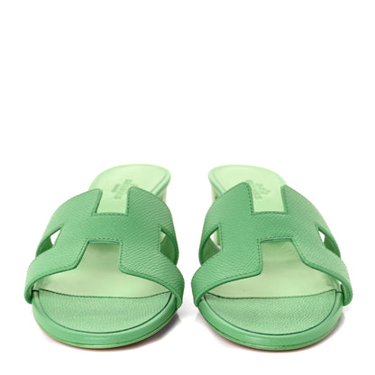 Hermes Epsom Oasis Sandals 36 Vert Pomme 2 of 9