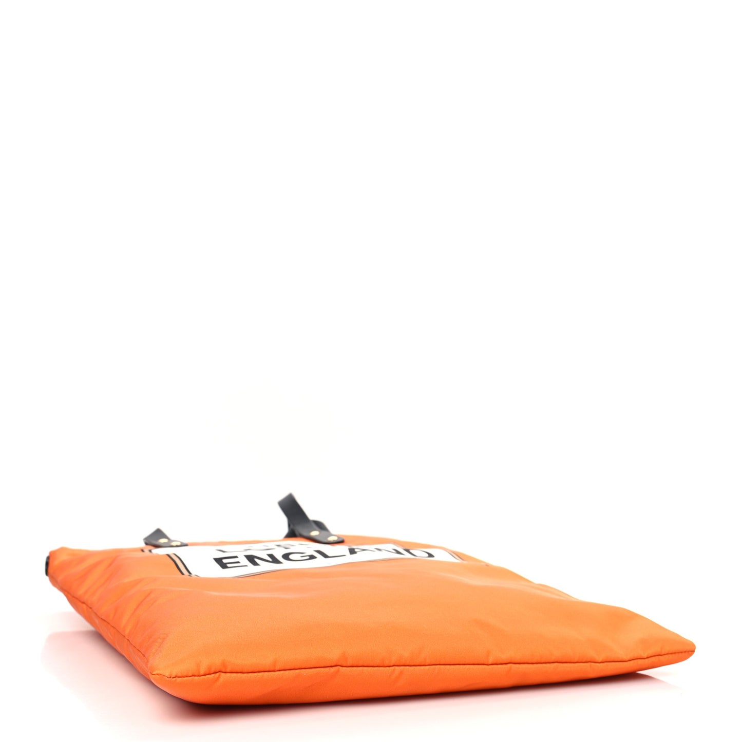 Nylon London England Print Logo Flat Tote Orange