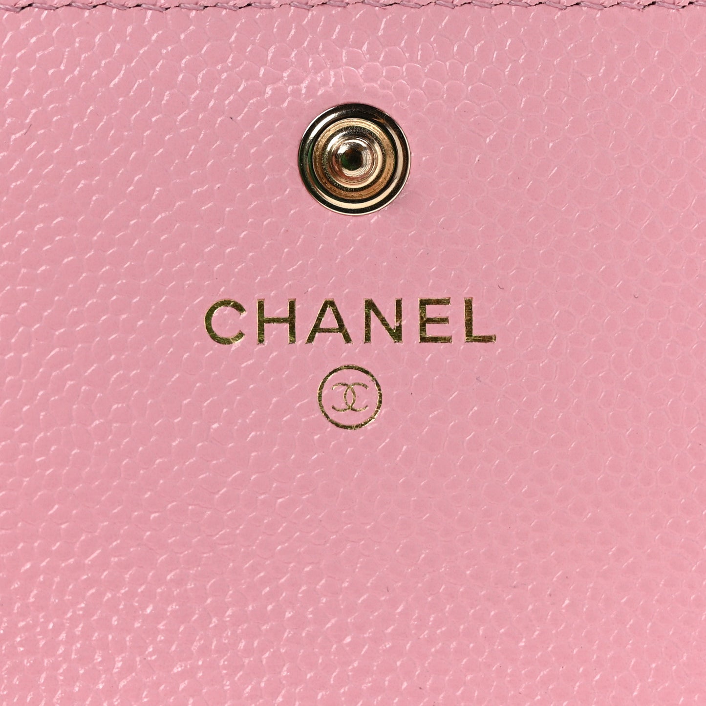 Caviar Quilted Multi Chain CC Flap Card Holder Pink