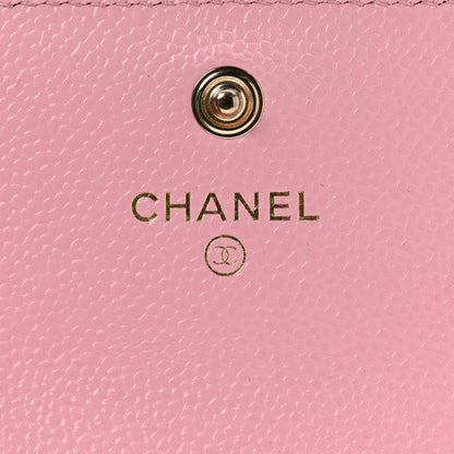 Chanel Caviar Quilted Multi Chain CC Flap Card Holder Pink 6 of 8