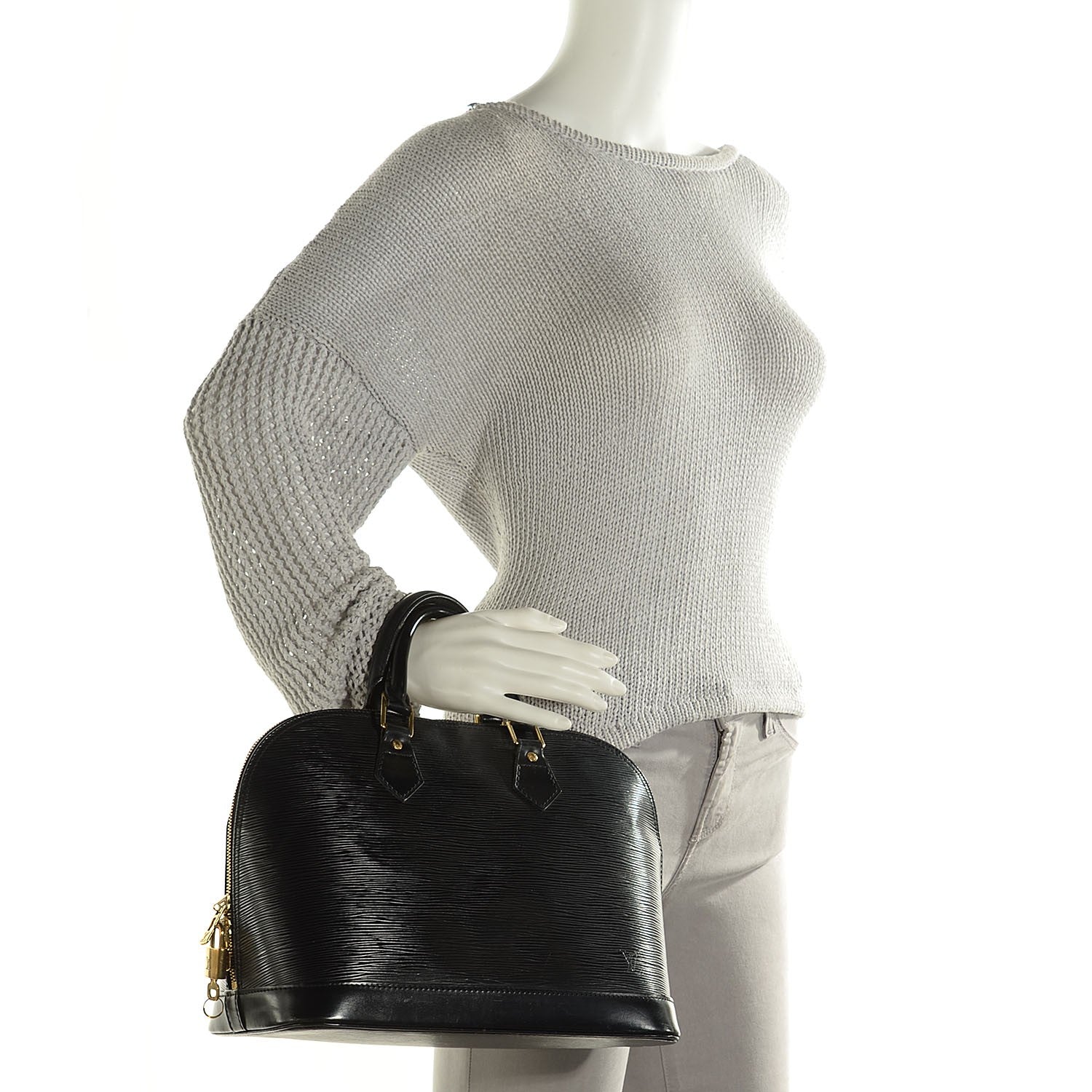 Louis Vuitton Epi Alma PM Black 2 of 7