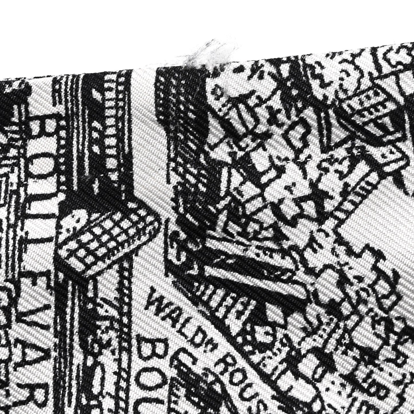 Silk Plan De Paris Mitzah Scarf White Black