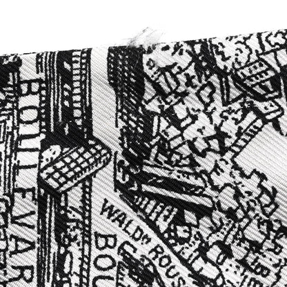 Christian Dior Silk Plan De Paris Mitzah Scarf White Black 3 of 3