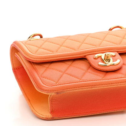 Chanel Caviar Quilted Small Sunset On The Sea Flap Orange 9 of 11