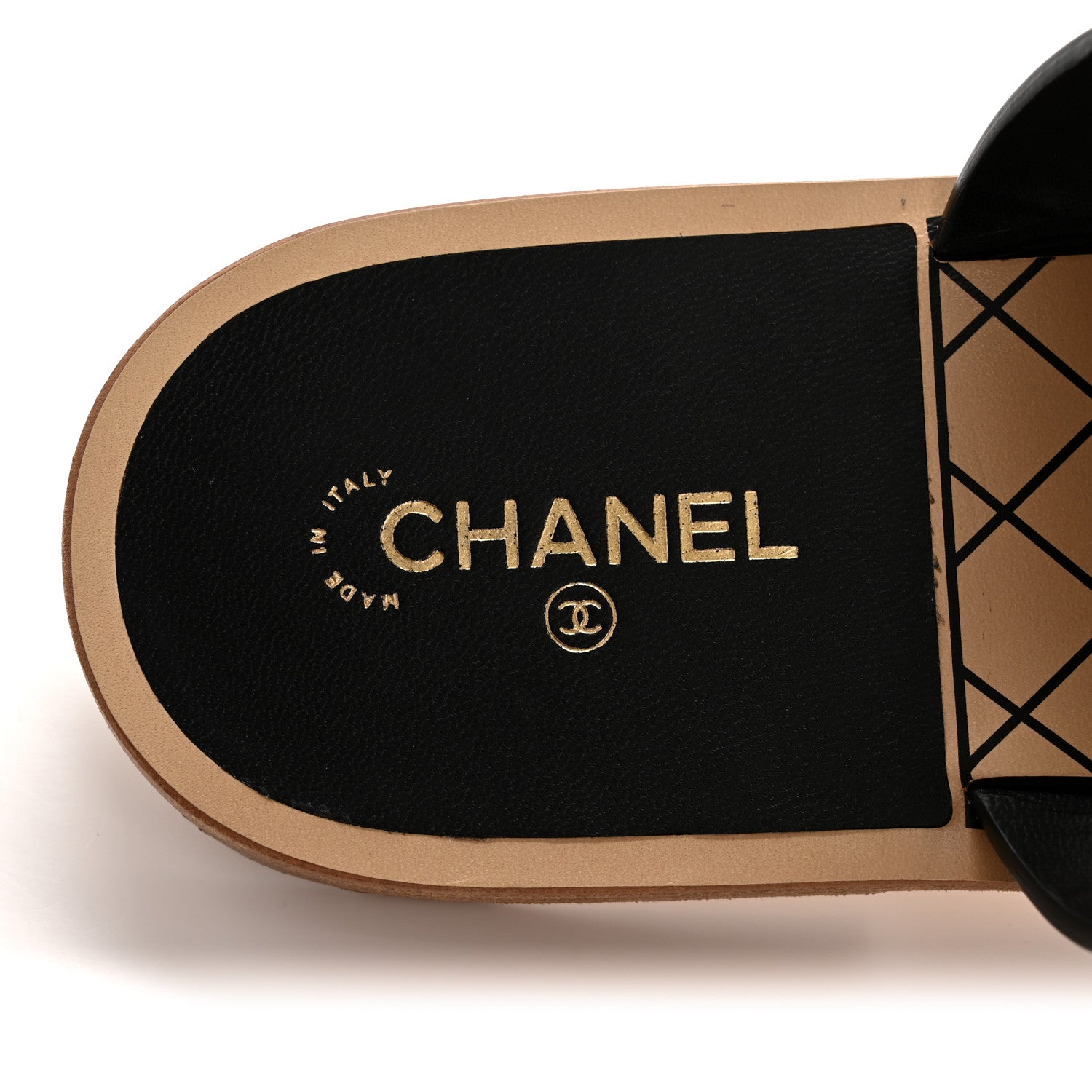Chanel Calfskin Chain CC Logo Toe Ring Sandals 38.5 Black 8 of 9