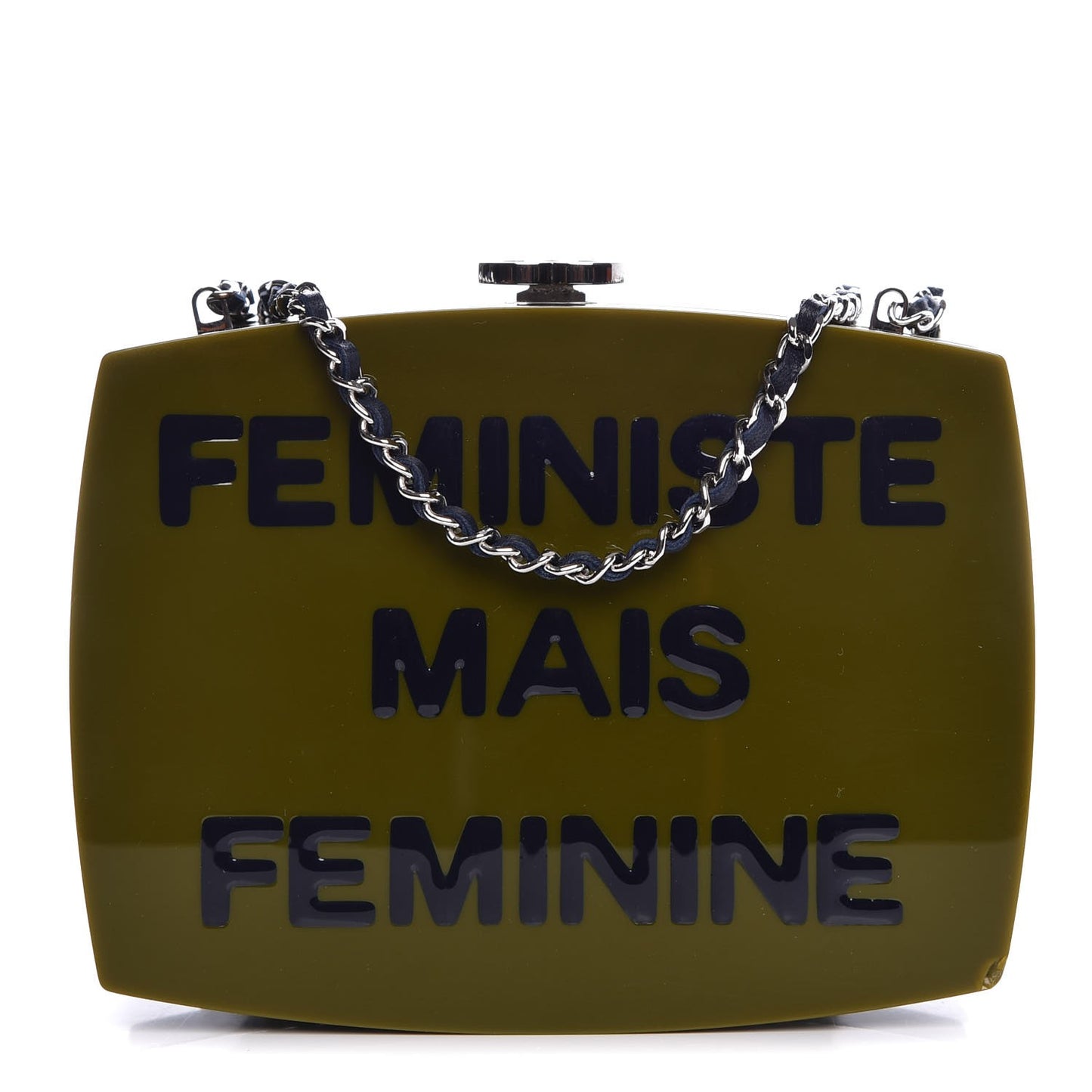 Acryllic Feministe Maize Feminine Box Clutch