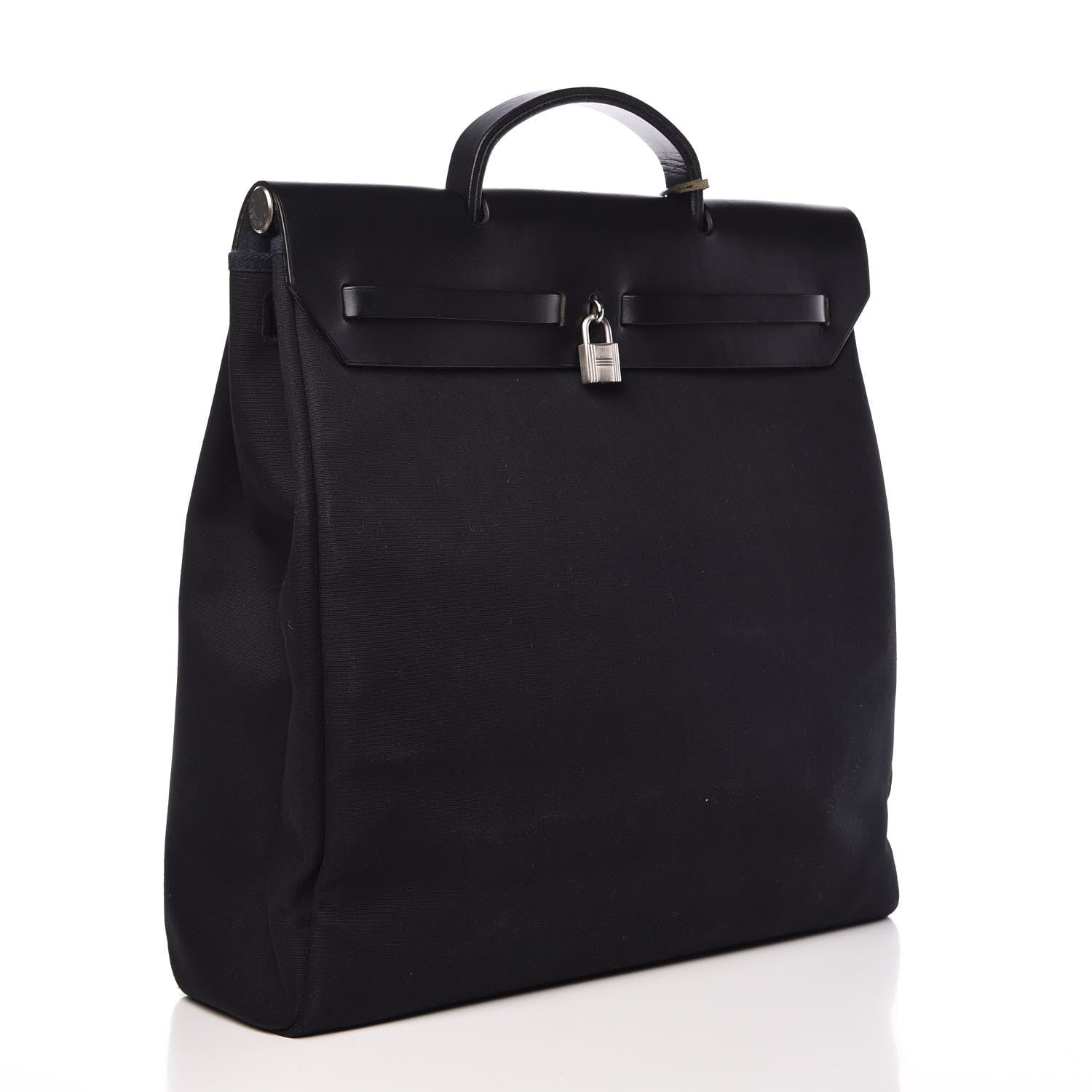 Hermes Toile Vache Calfskin Herbag 39 MM Black 3 of 15