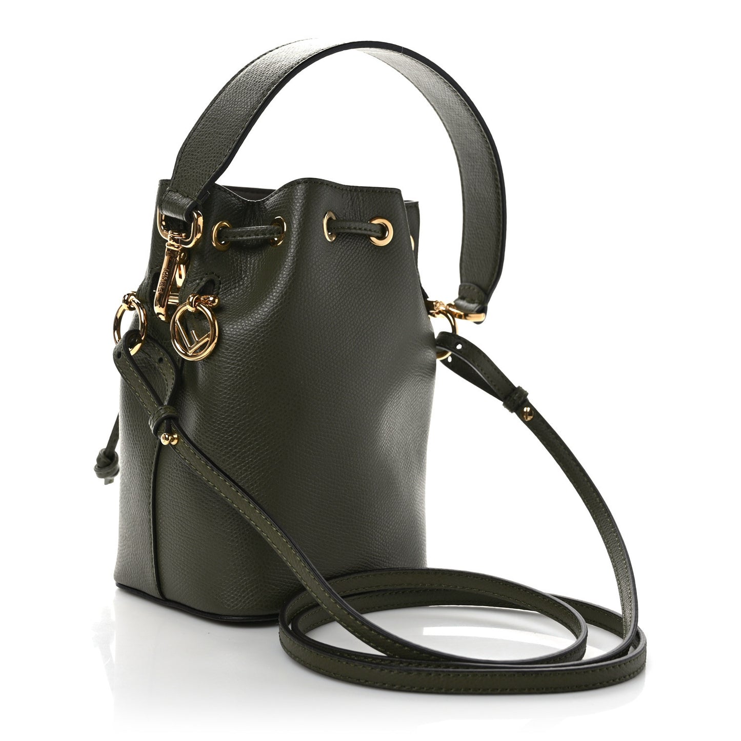 Vitello Cruise F is Fendi Mini Mon Tresor Bucket Bag Asparago