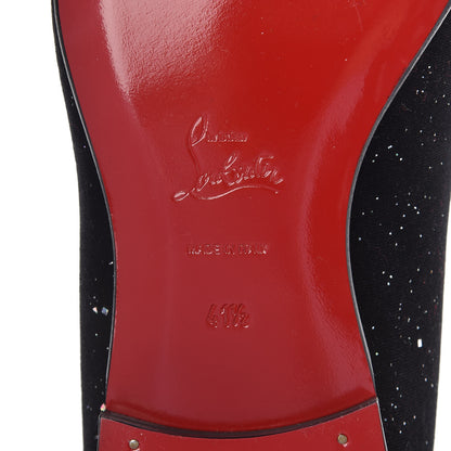 Christian Louboutin Crosta Veau Velours Mens Dandelion Flat Loafers 41.5 Black 7 of 8