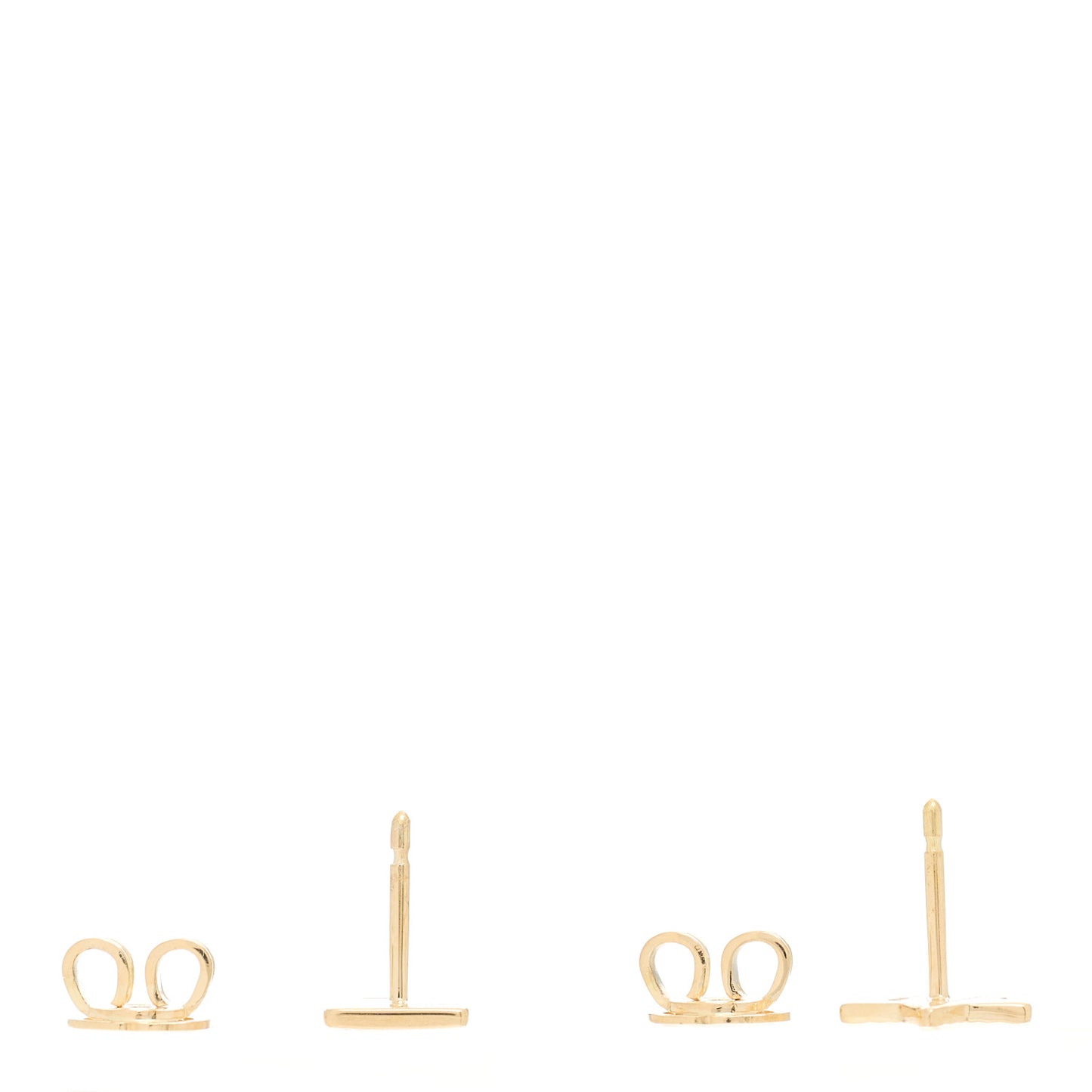 18K Yellow Gold Icon Square Star Earrings