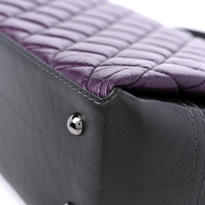 Chanel Metallic Calfskin Medium Lady Pearly Flap Dark Purple 11 of 12