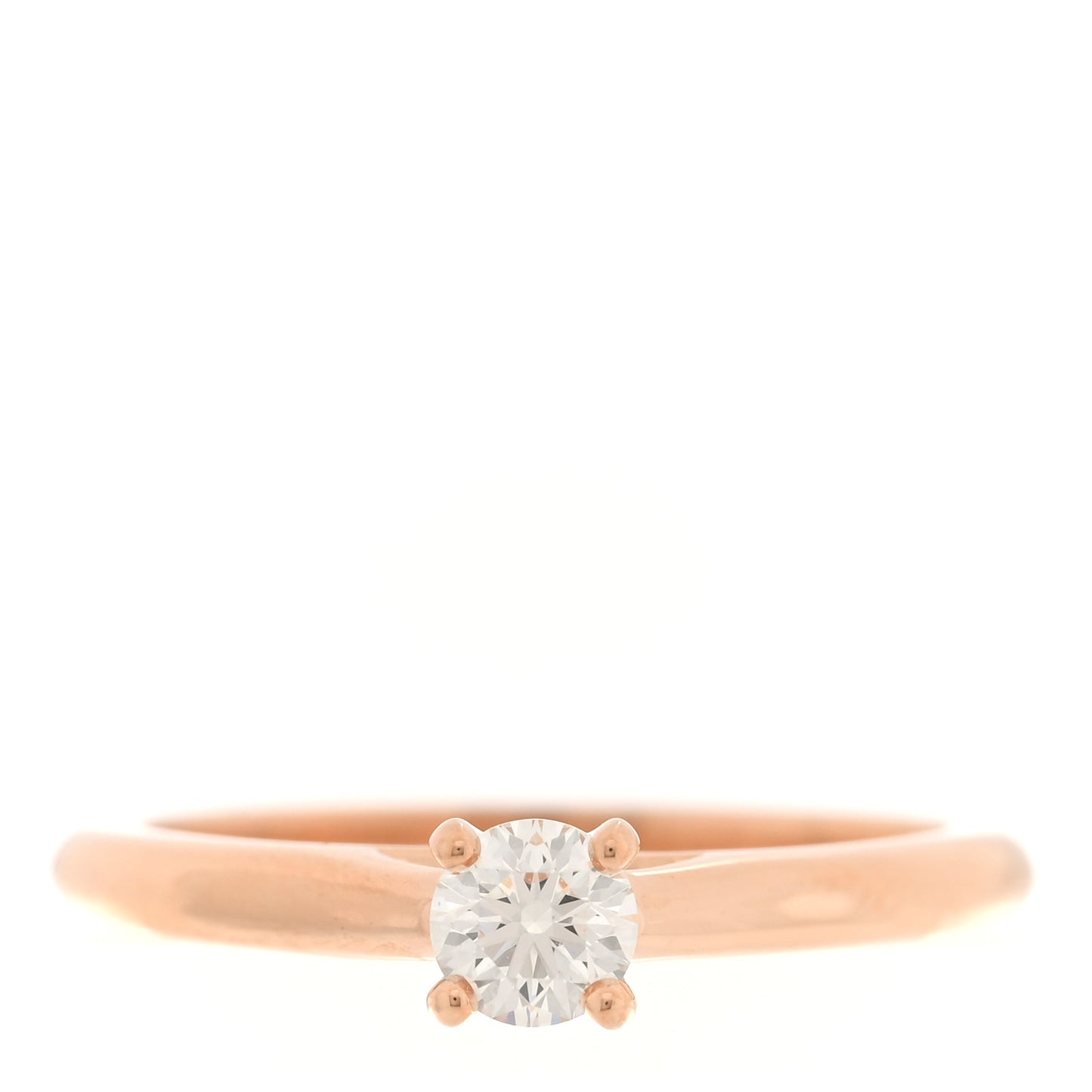 18K Pink Gold Diamond .23ct 1895 Solitaire Engagement Ring 49 4.75