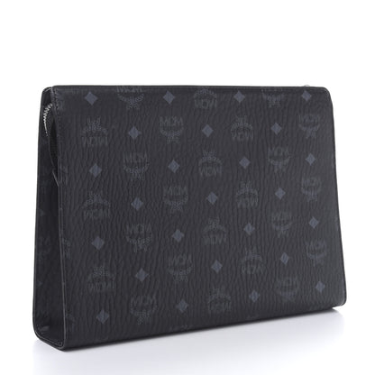 MCM Visetos Medium Zip Pouch Black 3 of 10