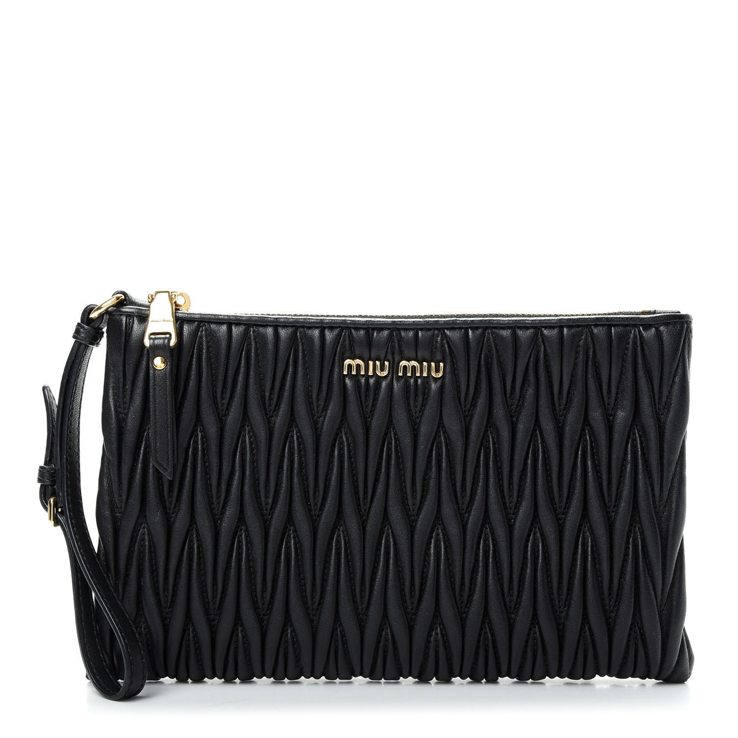 Nappa Matelasse Clutch Black