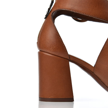 Louis Vuitton Calfskin Monogram Horizon Sandals 36 Cognac Brown 10 of 18