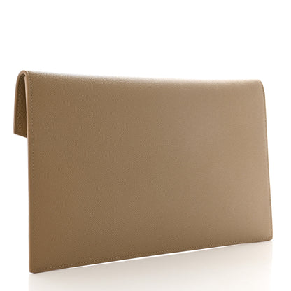 Saint Laurent Grain De Poudre Uptown Pouch Dark Beige 3 of 6