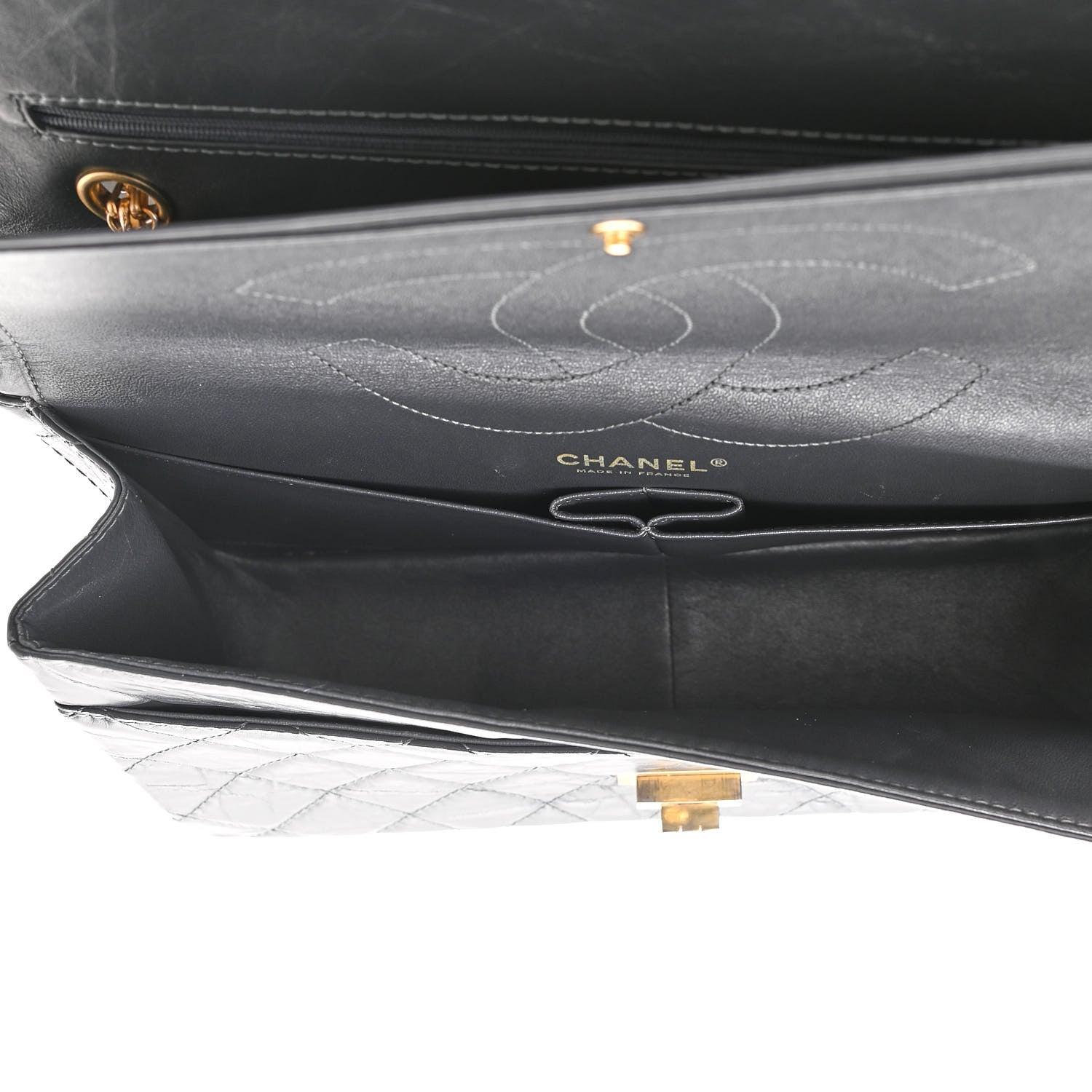 Chanel Aged Calfskin Quilted 2.55 Reissue 227 Flap Grey 4 of 11