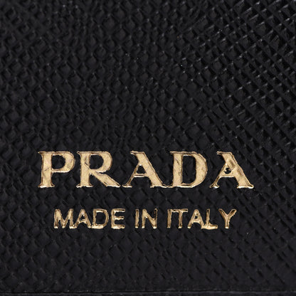 Prada Saffiano Fiocco Bow Metal 6 Key Holder Black 6 of 8