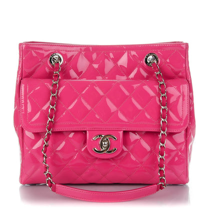 Chanel Patent Quilted Small Coco Shine Shopping Tote Pink 1 of 7