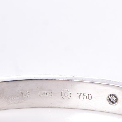 Cartier 18K White Gold 1 Diamond LOVE Cuff Bracelet 18 4 of 5