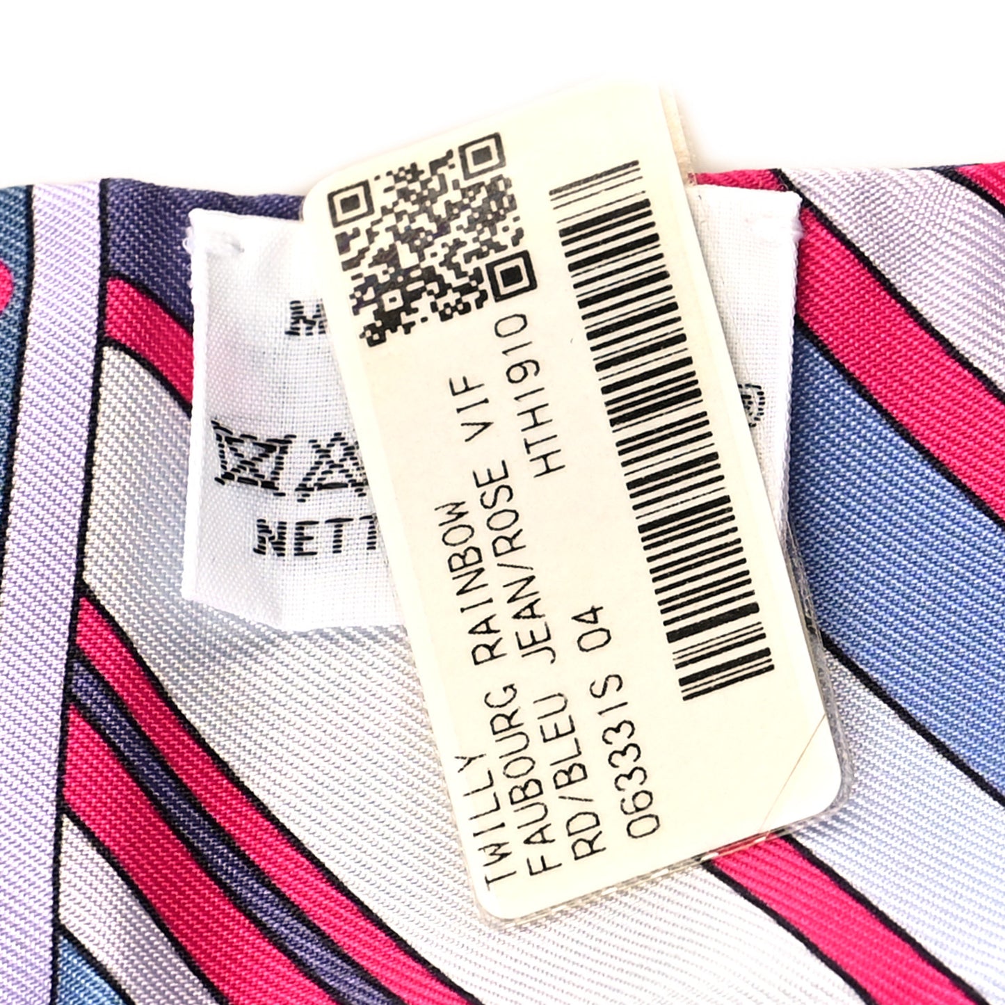 Silk Faubourg Rainbow Twilly Blue Jean Rose Vif
