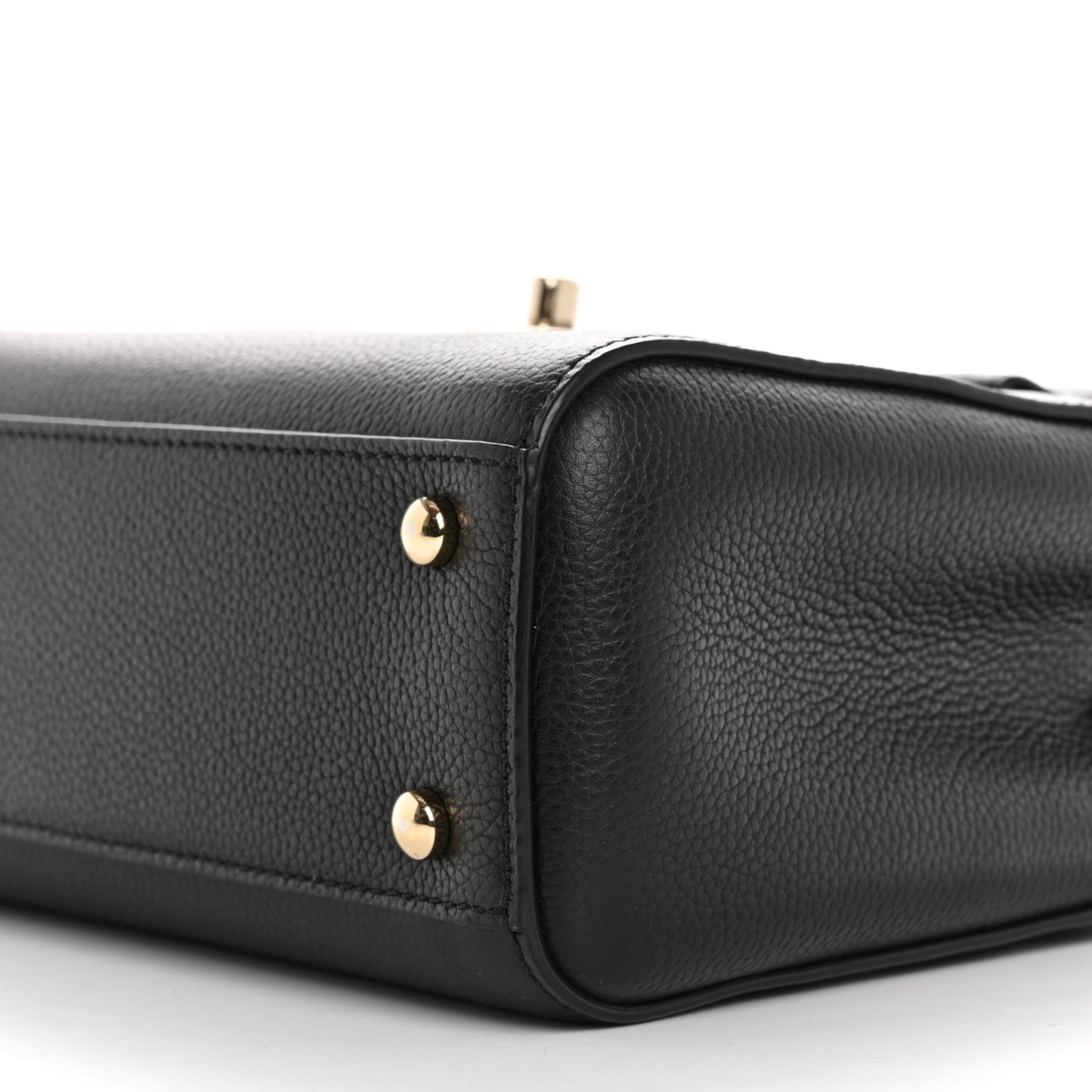 Grained Calfskin Mini Neo Executive Shopper Tote Black