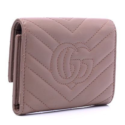 Gucci Calfskin Matelasse GG Marmont Wallet Porcelain Rose 2 of 4
