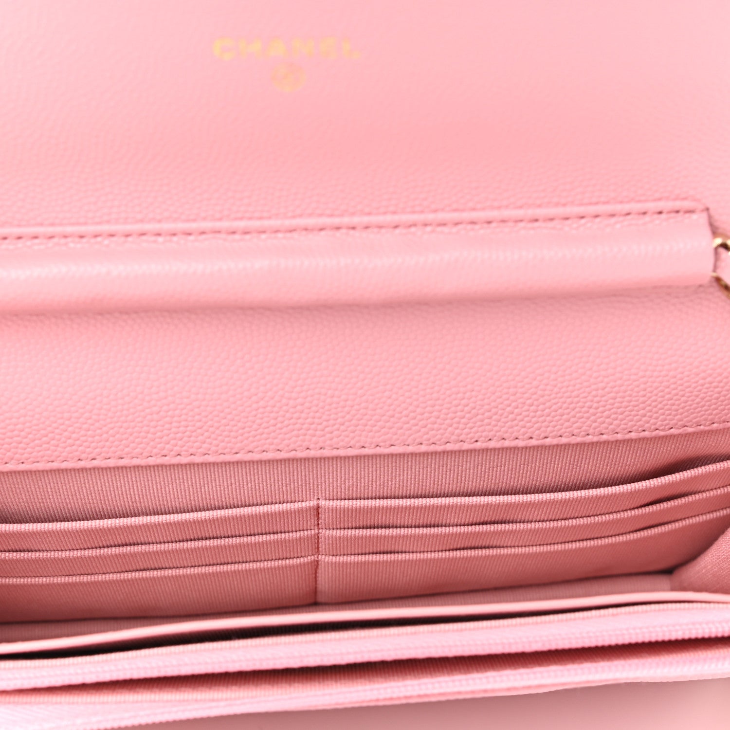 Chanel Caviar Quilted Wallet on Chain WOC Light Pink 4 of 11