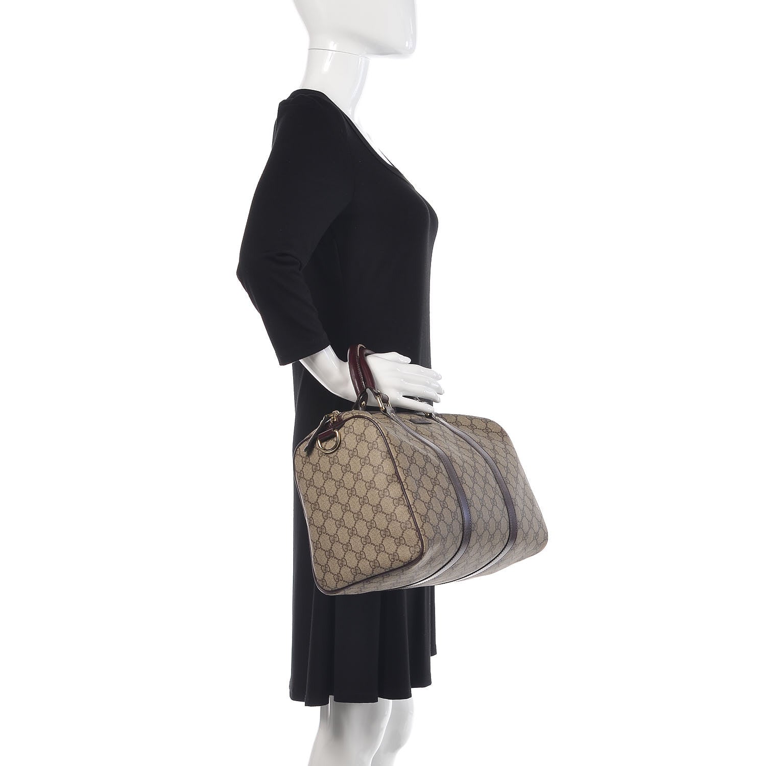 Gucci GG Plus Monogram Medium Joy Boston Bordeaux 2 of 10
