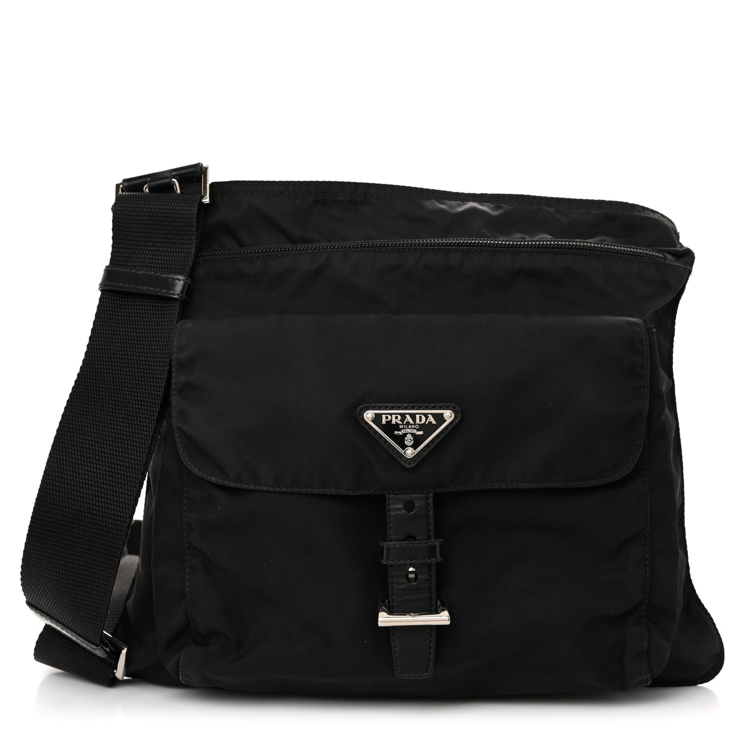 Tessuto Nylon Messenger Bag Black