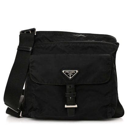 Prada Tessuto Nylon Messenger Bag Black 1 of 9