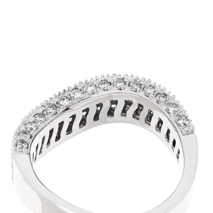 Parker & West by FASHIONPHILE 18K White Gold Diamond 1.21ctw Paved Curved Ring 54 6.75 7 of 10