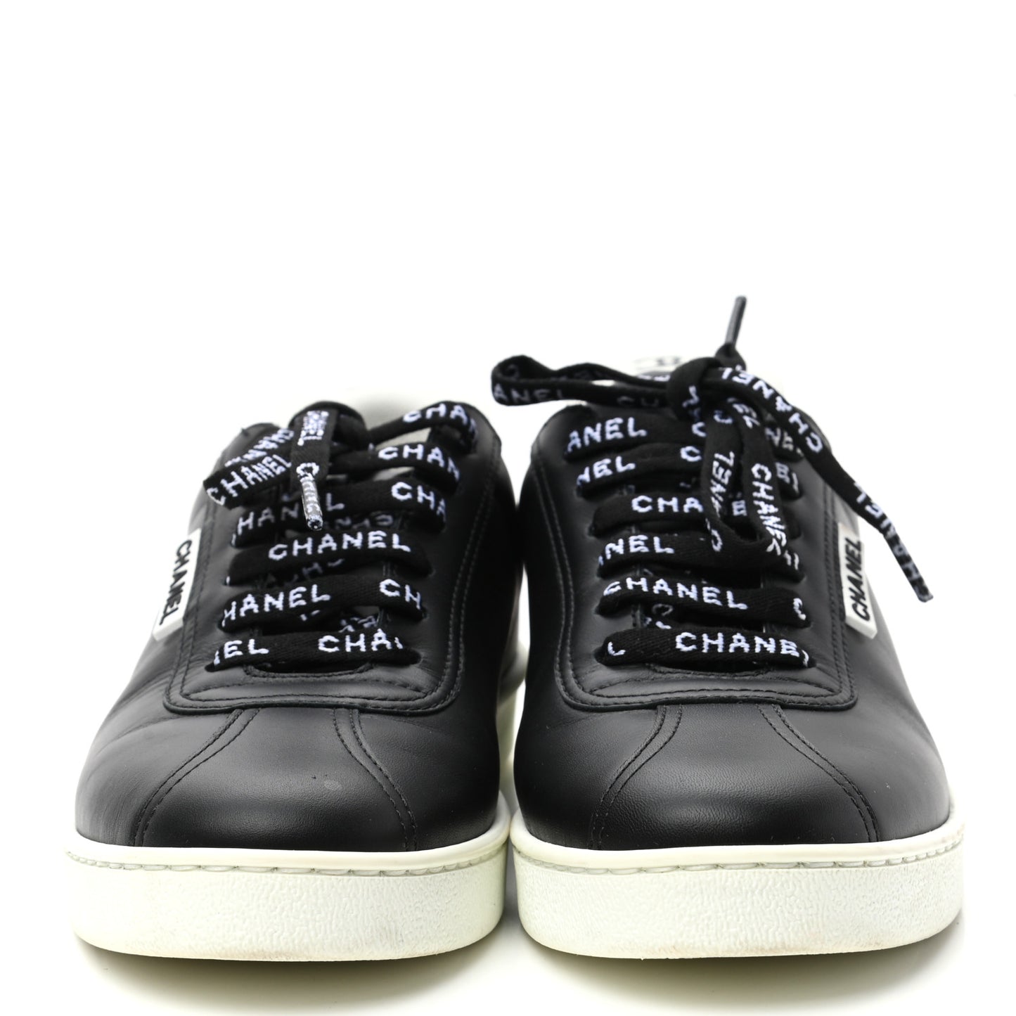 Calfskin CC Womens Sneakers 37 Black