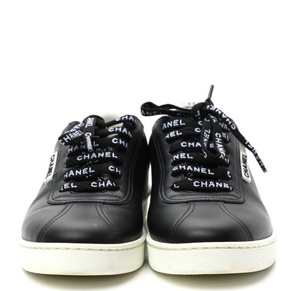 Chanel Calfskin CC Womens Sneakers 37 Black 2 of 9