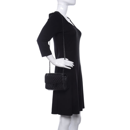 Chanel Aged Calfskin Chevron Quilted 2.55 Reissue Mini Flap So Black 2 of 11