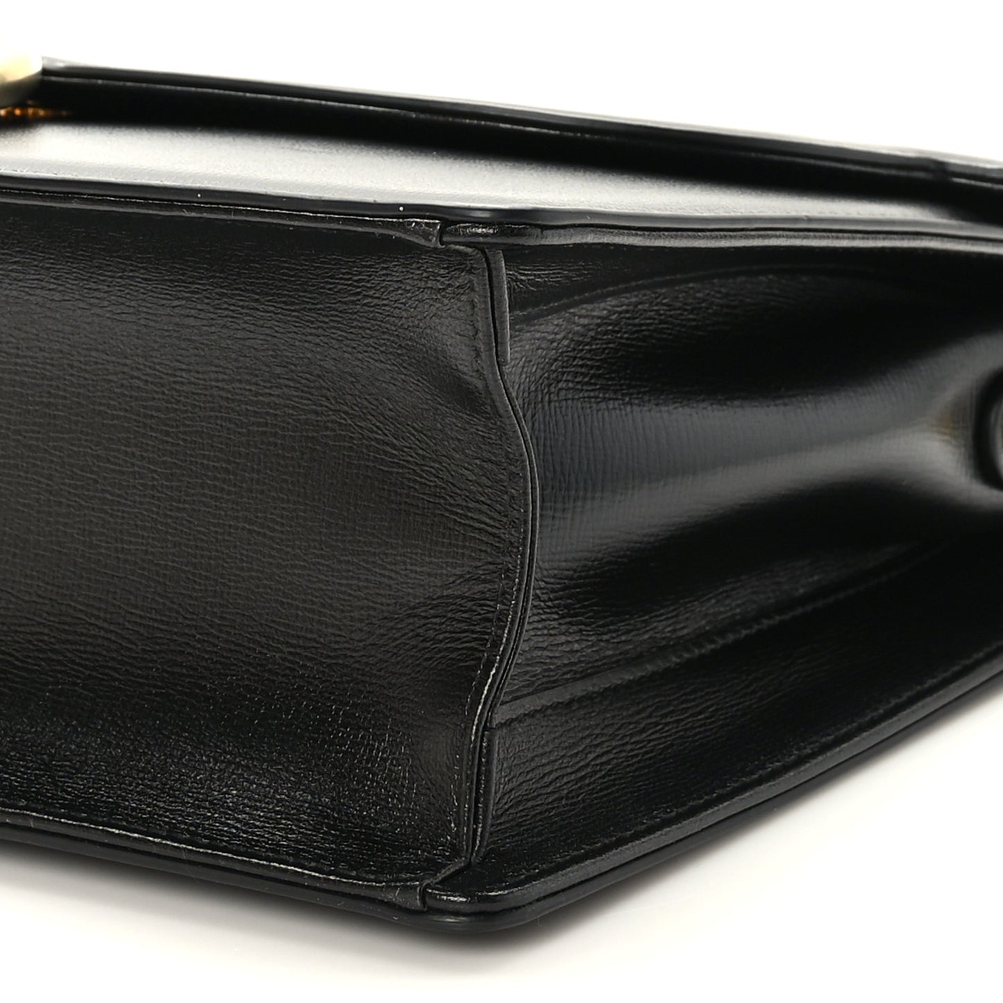 Textured Calfskin Medium Torchon GG Ring Shoulder Bag Black
