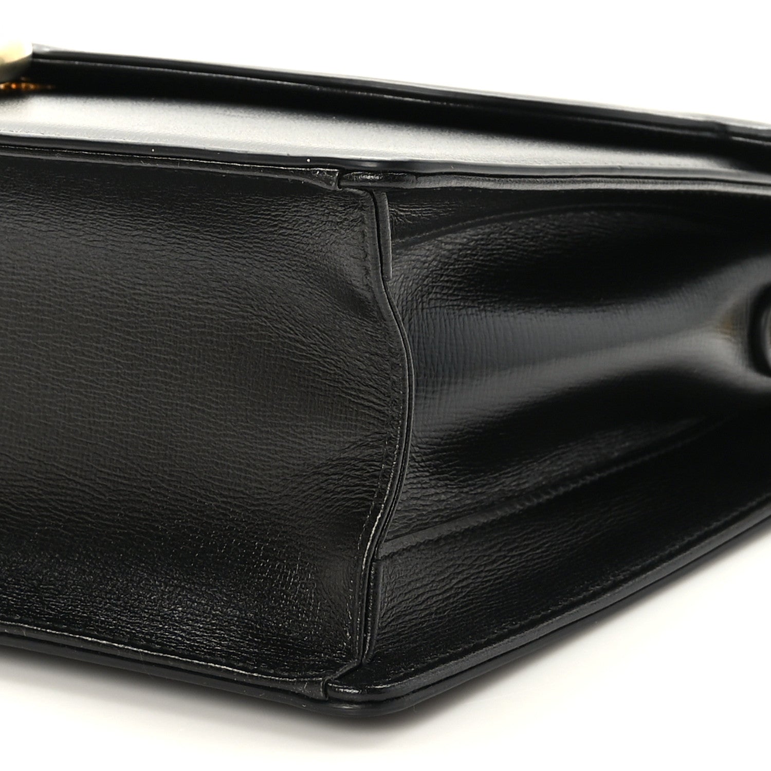 Gucci Textured Calfskin Medium Torchon GG Ring Shoulder Bag Black 9 of 9
