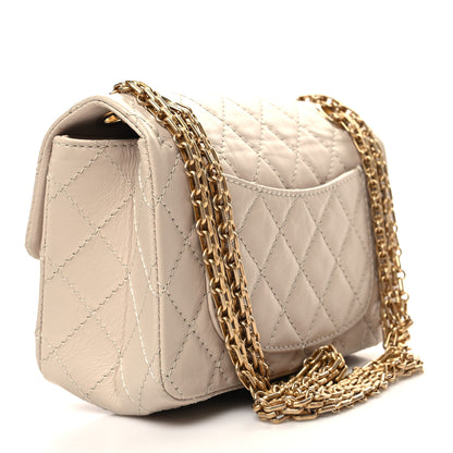 Chanel Aged Calfskin Quilted 2.55 Reissue Mini Flap Ecru 3 of 10
