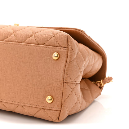 Chanel Caviar Quilted Small Coco Chain Handle Flap Brown 10 of 10