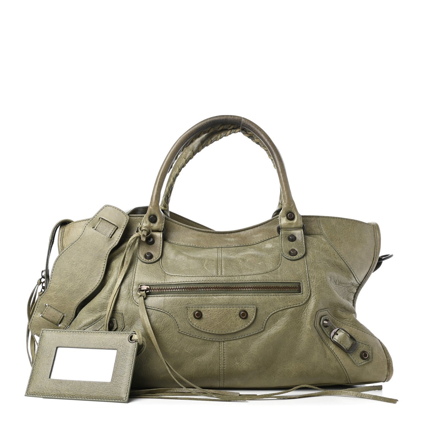 Balenciaga Agneau Classic Hardware Part Time Vert Militaire 1 of 9