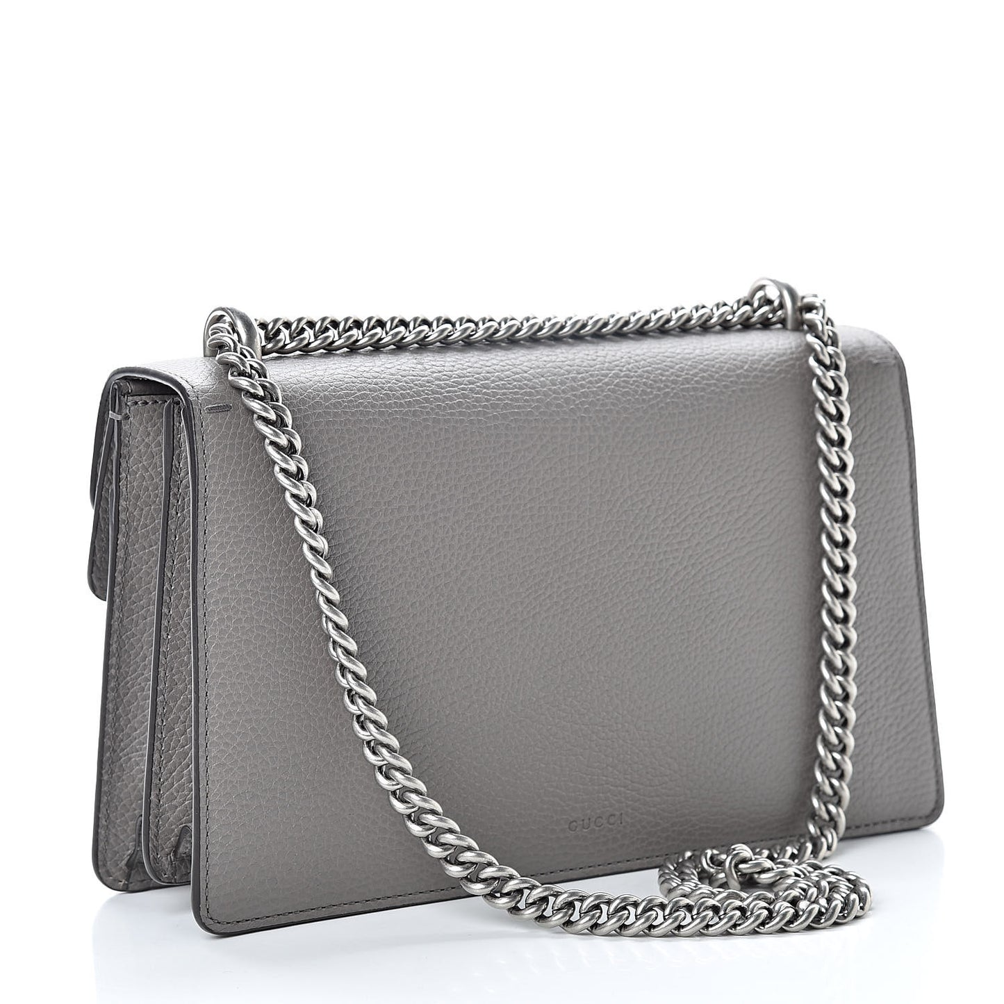 Pebbled Calfskin Small Dionysus Shoulder Bag Dusty Grey