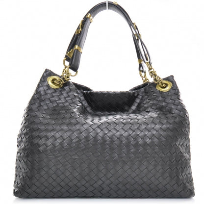 Bottega Veneta Nappa Intrecciato Shoulder Bag Nero Black 1 of 10