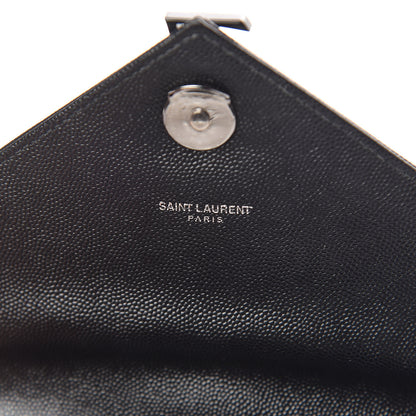 Saint Laurent Grain De Poudre Textured Mixed Matelasse Triquilt Medium Monogram Satchel Black 9 of 10