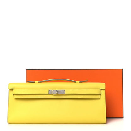 Hermes Swift Kelly Cut Clutch Pochette Lime 8 of 8