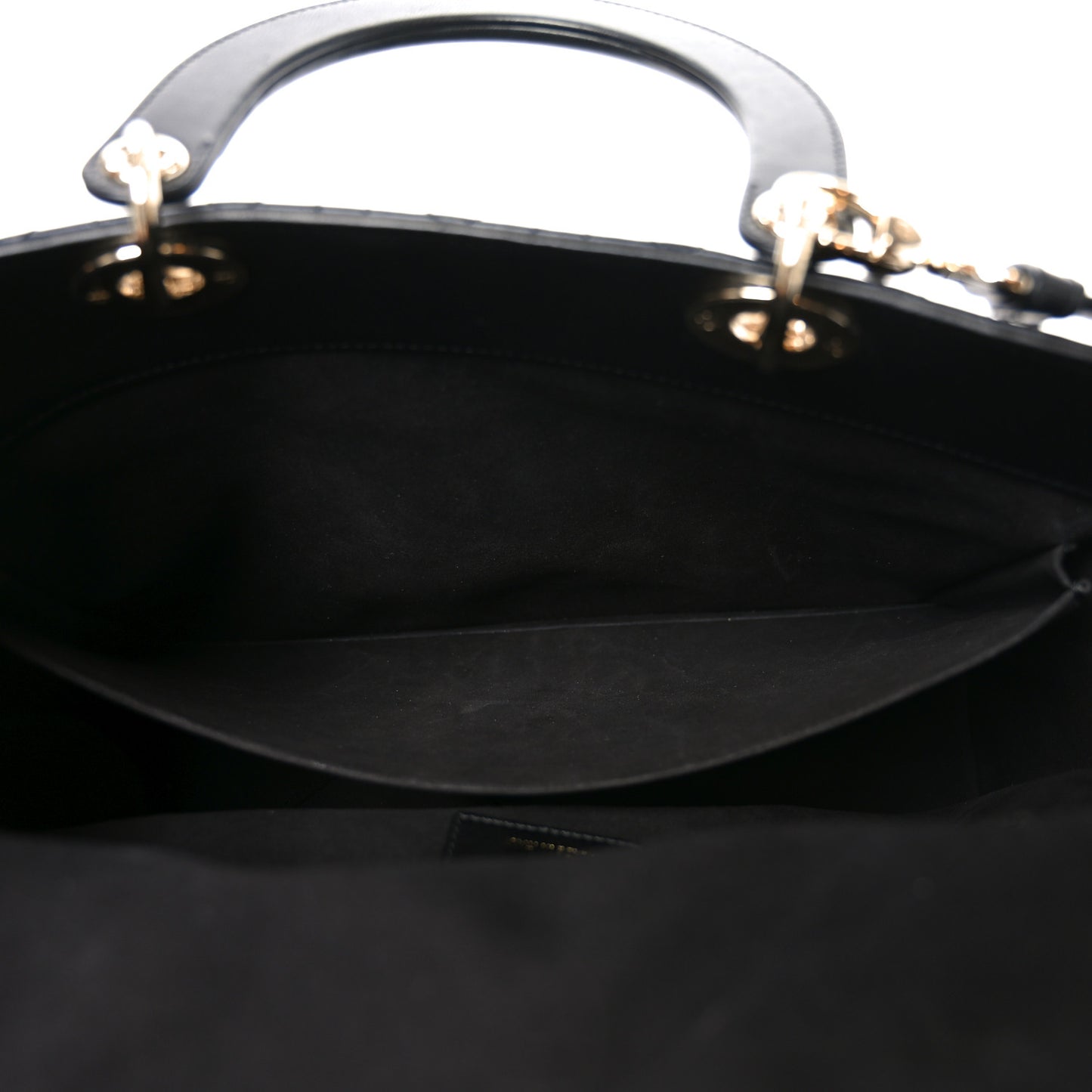 Lambskin Cannage Large Lady Dior Black