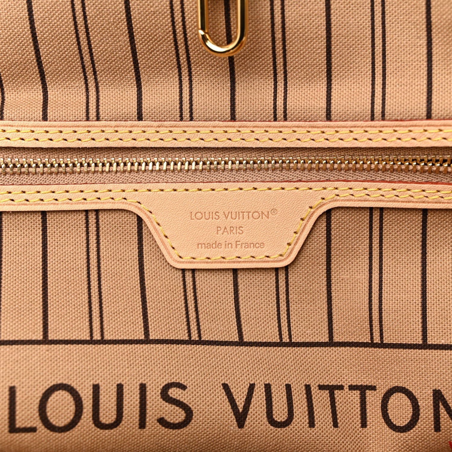 Louis Vuitton Monogram Stamped Inside Out Neverfull Bandouliere GM Beige 6 of 10
