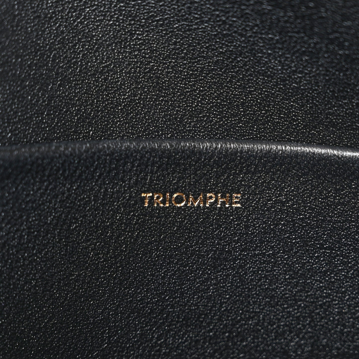 Shiny Calfskin Triomphe Shoulder Bag Black