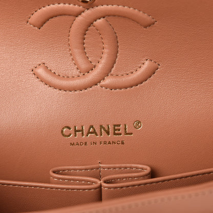 Chanel Lambskin Quilted Small Double Flap Brown 10 of 13